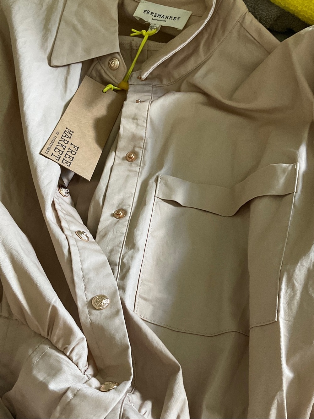 Cotton Poplin Belted Midi Shirt Dress in Tan - Picture 7 of 7